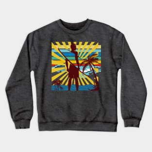 Surfer in Sunbeams Crewneck Sweatshirt